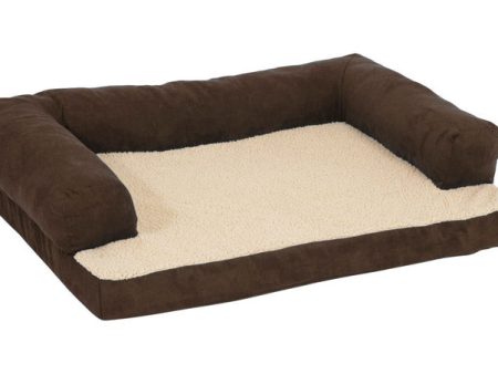 Aspen Pet Brown Micro Suede Pet Bed 7.5 in. H X 25 in. W X 35 in. L Cheap