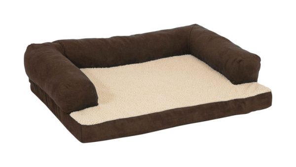 Aspen Pet Brown Micro Suede Pet Bed 7.5 in. H X 25 in. W X 35 in. L Cheap