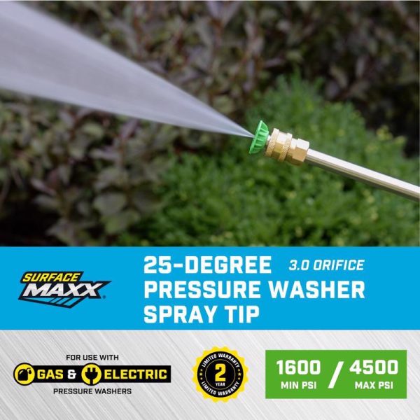 SurfaceMaxx 3.0 Orifice 25-degree Spray Nozzle 4500 psi Supply