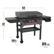 Blackstone 2 Burner Natural Gas Propane Outdoor Griddle with Hood Black Silver Online