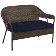 Jordan Manufacturing Black Polyester Wicker Settee Cushion 4 in. H X 19 in. W X 46 in. L Hot on Sale