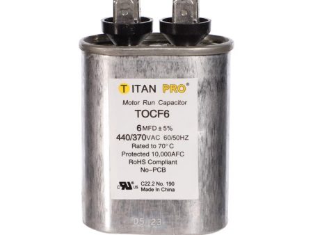 Titan Pro 6 MFD 440 V Oval Run Capacitor Online