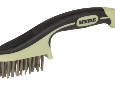 Hyde MAXXGRIP PRO 0.75 in. W X 8.75 in. L Stainless Steel Wire Brush Discount