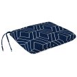 Jordan Manufacturing Navy Blue White Polyester Seat Pad 15.5 in. H X 17 in. L Online