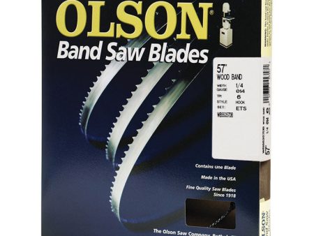 Olson 57 in. L X 0.25 in. W Carbon Steel Band Saw Blade 6 TPI Hook teeth 1 pk Discount