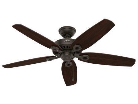 Hunter Fan Builder Elite Outdoor 52 in. New Bronze Indoor and Outdoor Ceiling Fan For Discount