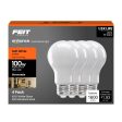 Feit A19 E26 (Medium) LED Bulb Soft White 100 Watt Equivalence 4 pk Sale