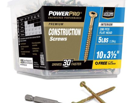 Hillman Power Pro No. 10 X 3-1 2 in. L Star Bronze Ceramic Wood Screws 5 lb 295 pk Discount