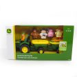 TOMY John Deere Toy Plastic Green Yellow 5 pc Hot on Sale