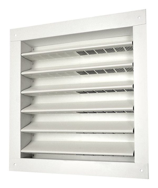 Master Flow 12 in. W X 12 in. L White Aluminum Wall Louver Supply