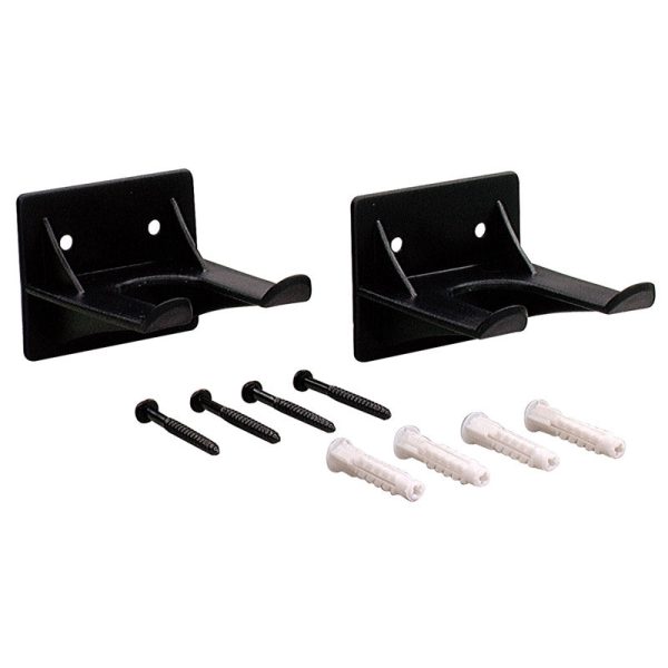 Crawford 2.68 in. L Black ABS Hollow Wall Tool Double Hanger Holder 2 pk Cheap