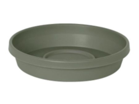 Bloem Terra 2.75 in. H X 14.75 in. W X 12.75 in. D Plastic Traditional Plant Saucer Green For Sale