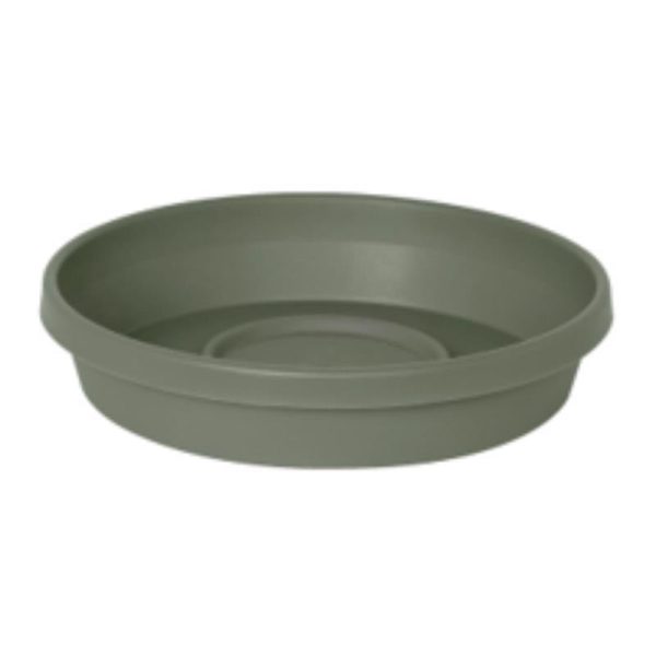 Bloem Terra 2.75 in. H X 14.75 in. W X 12.75 in. D Plastic Traditional Plant Saucer Green For Sale